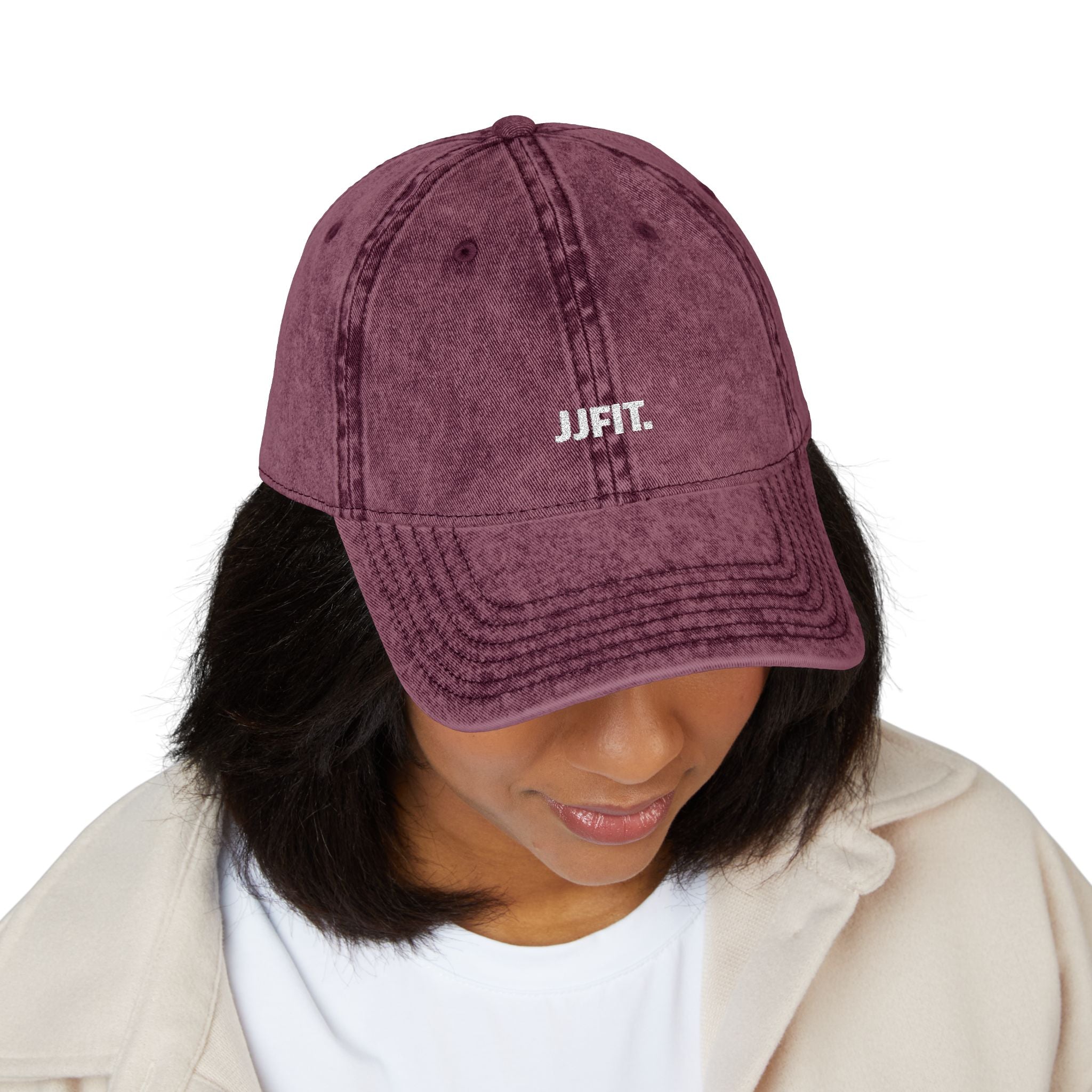 Distressed 'JJFIT' Daddy Hat - Vintage Embroidered Cap