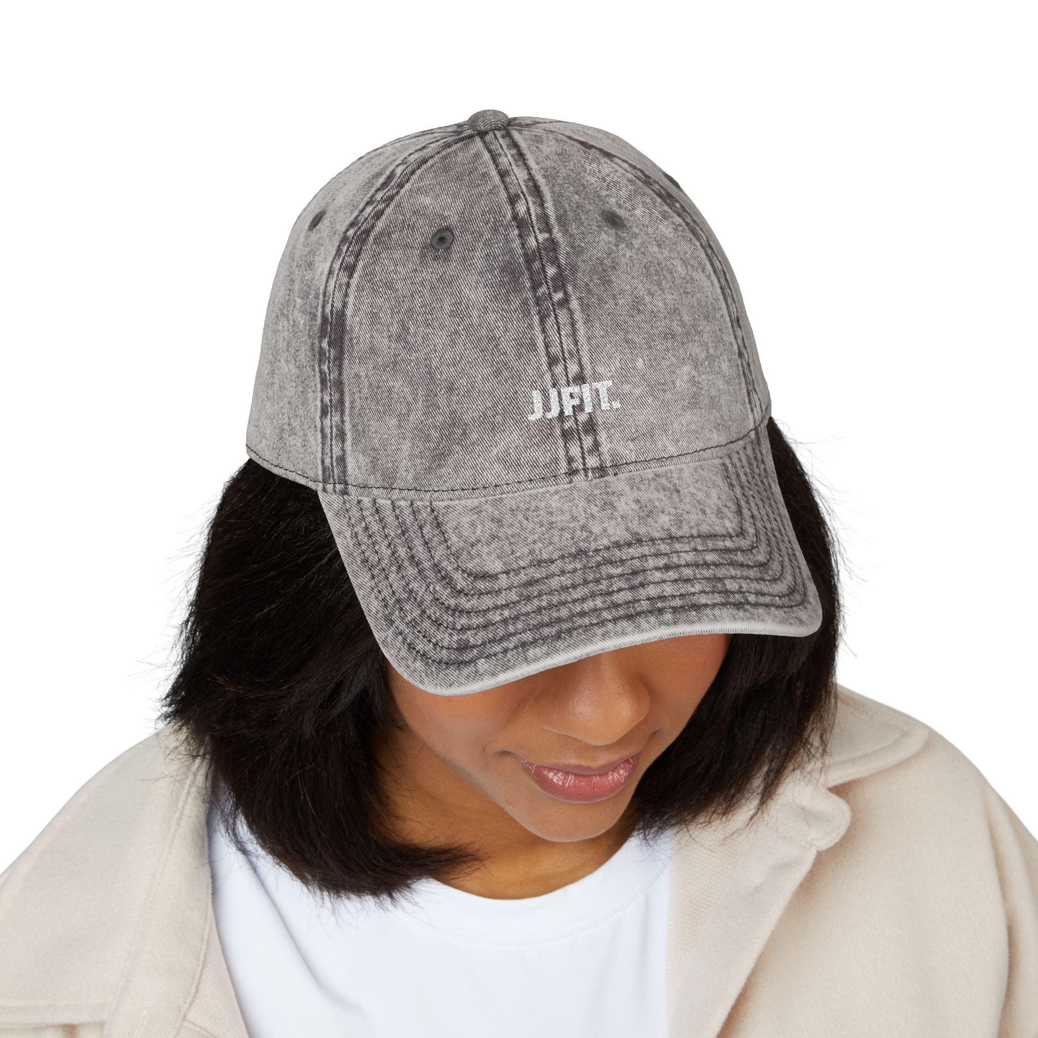 Distressed 'JJFIT' Daddy Hat - Vintage Embroidered Cap